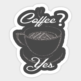 Cute Coffee Lovers Espresso design Sticker